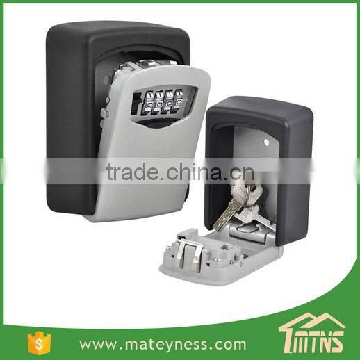 Wall Mount Holder 4 Digit Combination Key Safe Storage Lock Box