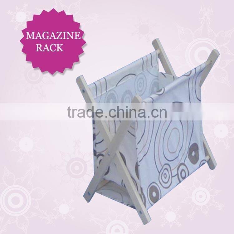 Folding wooden Magazine Rack With colorful dots, paulownia magazine racks for sale
