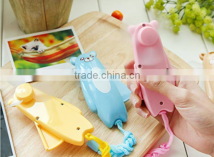 Wholesale Stock Small Order Cartoon Mini Hand Pressure Portable Fan