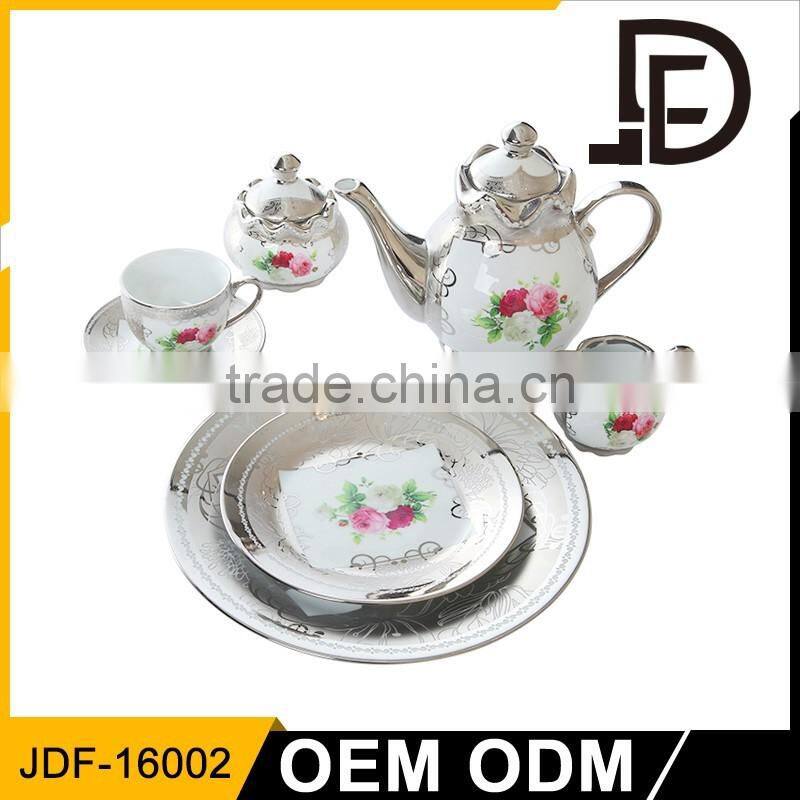Drinkware porcelain turkish arabic tea set, fine royal porcelain tea set