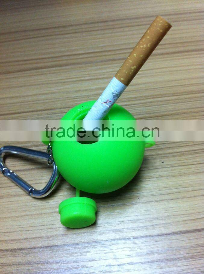 Rubber Silicone Soft Eco-Friendly Portable Round shape Ashtray Holder