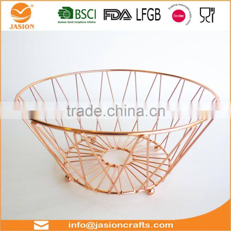 Jiangmen Factory Fashion Design Storage Metal Wire Fruit Basket hanging wire fruit basket