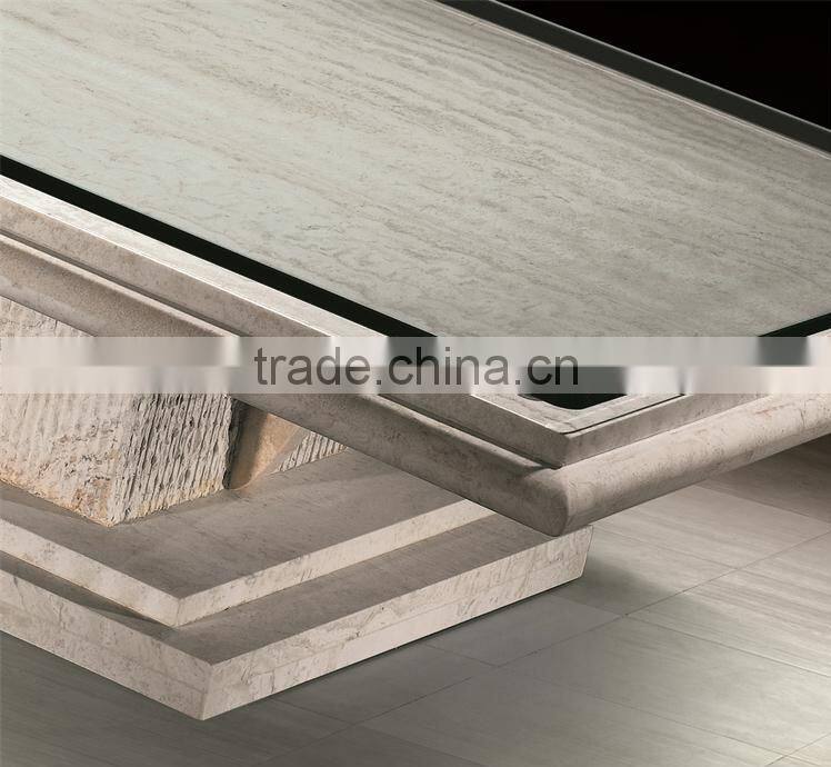 modern glass top white marble travertine coffee table for home used