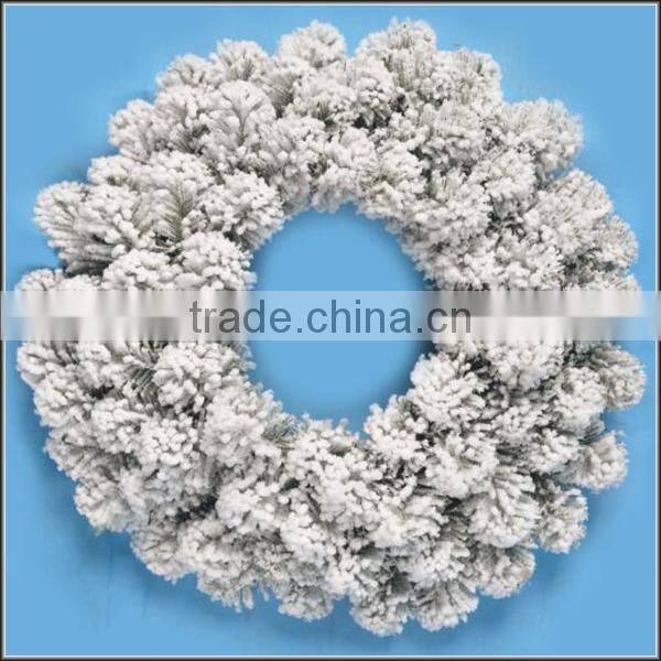 artificial flocking christmas wreath snowing christmas wreath