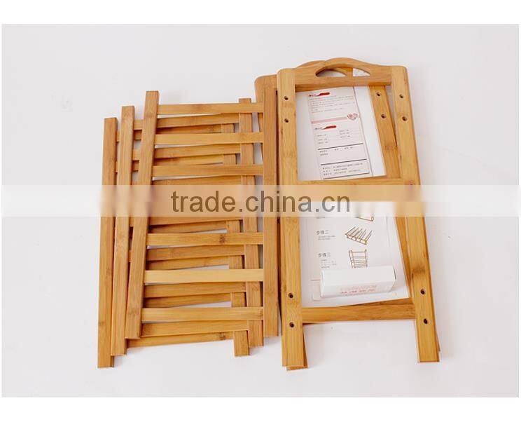 hot sale folding natural wood shoe rack