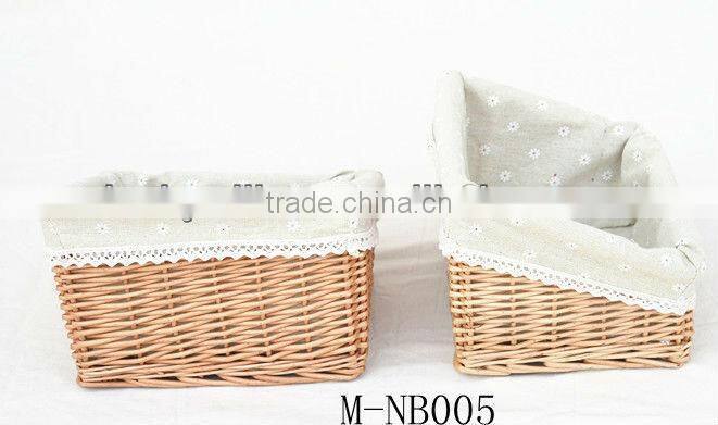 Trapezoidal wicker basket & wicker craft