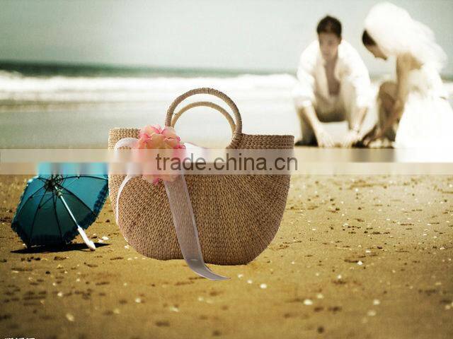 Straw tote bag straw handbag cheap straw beach bag