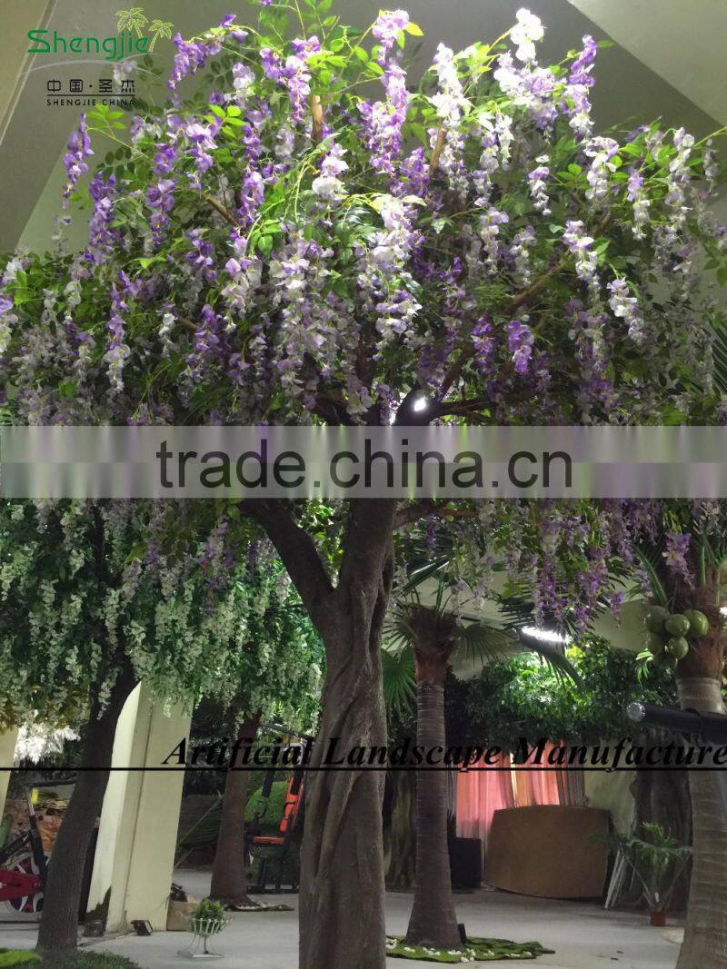 SAS201601 White Wisteria Tree,Wedding Silk Wisteria Tree