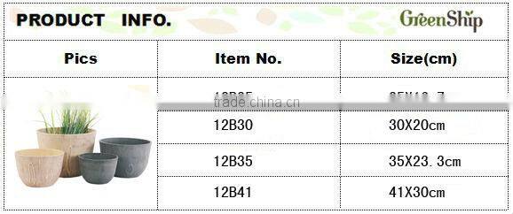 Decorative Garden Fiber Ceramic Pot from Greenship/ 10 years lifetime/ lightweight/ UV protection/ eco-friendly