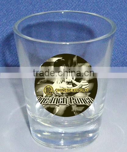 premium clear round shot glass
