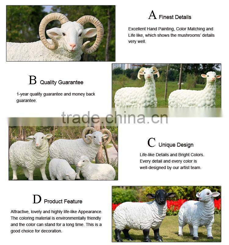 china supplier wholesale outdoor garden decoration life size resin goats sculptures