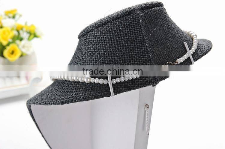 2015 hotsell high quality linen covered fashion jewelry display neck stands