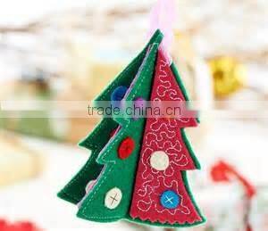 2016 high quality flower shape felt christmas tree decoration passed CE