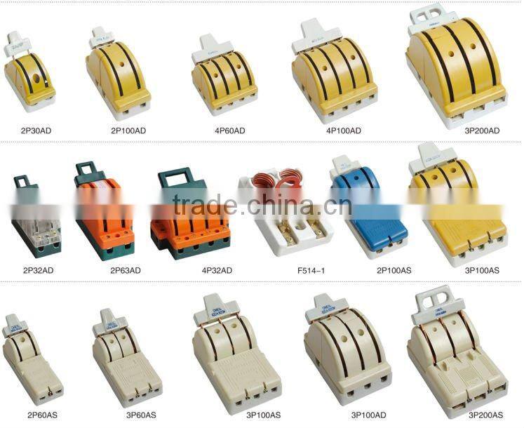 3P63A double throw plastic knife switch