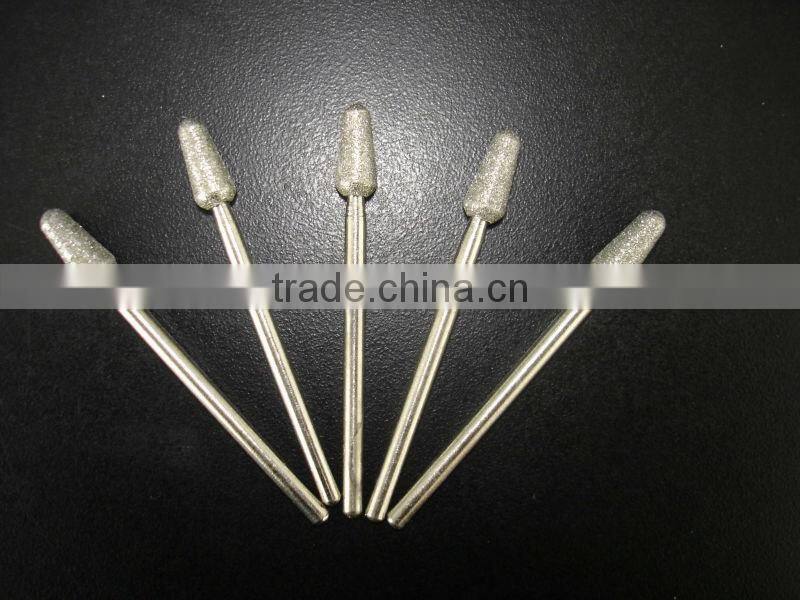 Electroplated diamond burr pear shape/ diamond mounted points