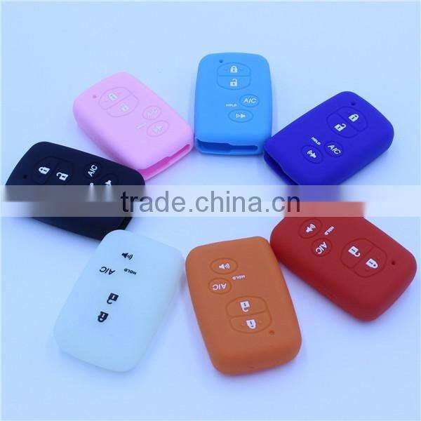 Silicone car key covers, remote key case for toyota 5 buttons