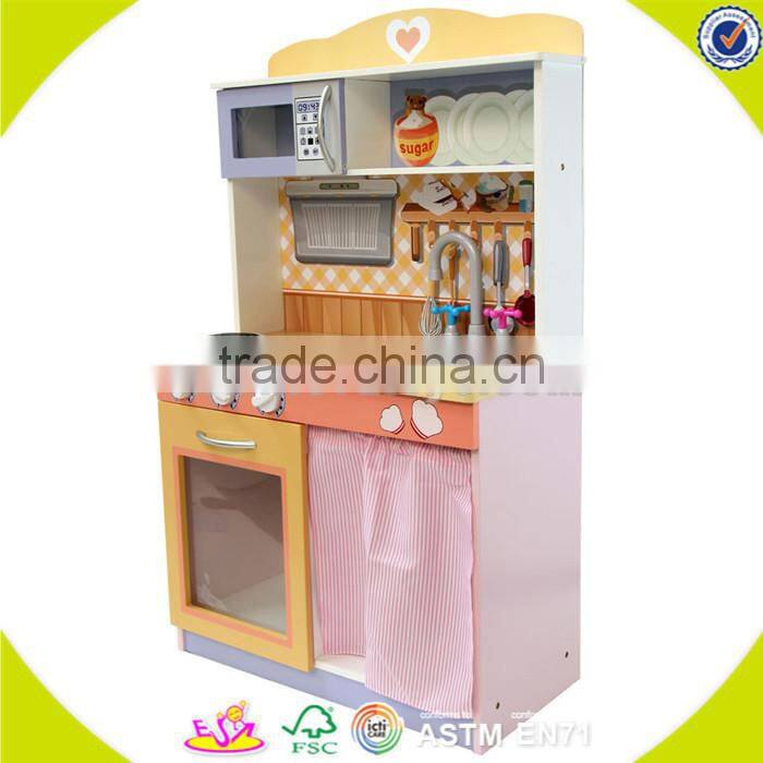 wholesale cute wooden pretend kitchen toy, fashion kids wooden kitchen toy, interesting children wooden kitchen toy W10C141