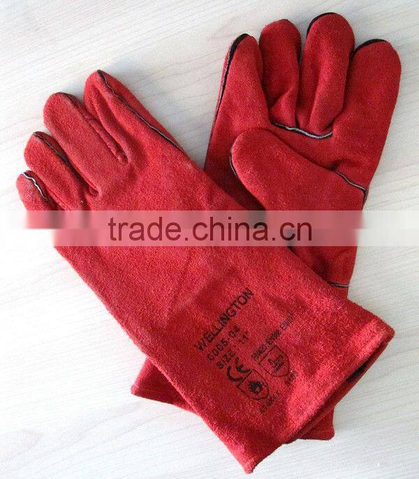 Cow Split Leather Safety Welding Gloves From Guangzhou Manufacturer