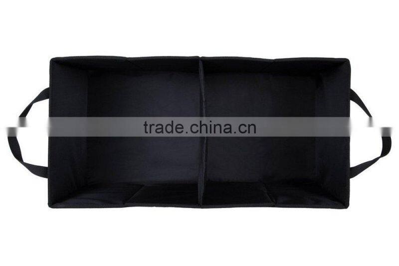 Wholesale Folding 2-Compartment Trunk Organizer with 2 Handles With Customized Logo