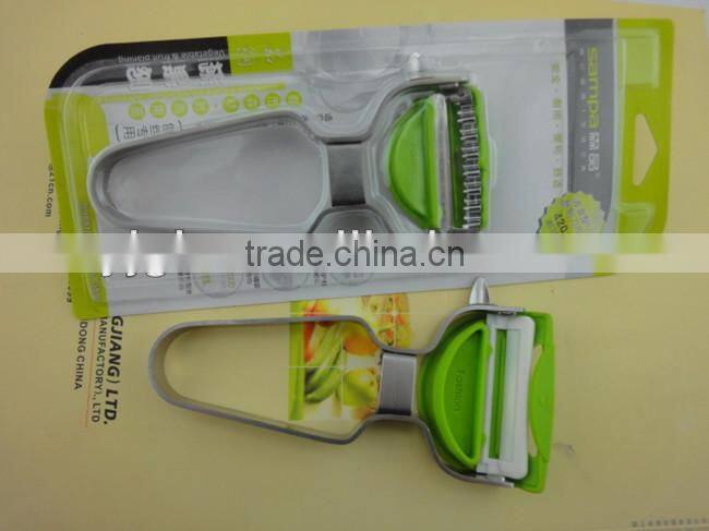 face zester shaped handled peeler /wave potato blade slicer