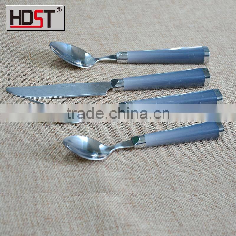 Arabia style Blue plastic handle flatware;kitchen cutlery products china