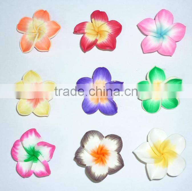 fashion jewelry Hawaiian plumeria Flower polymer clay rings for Women