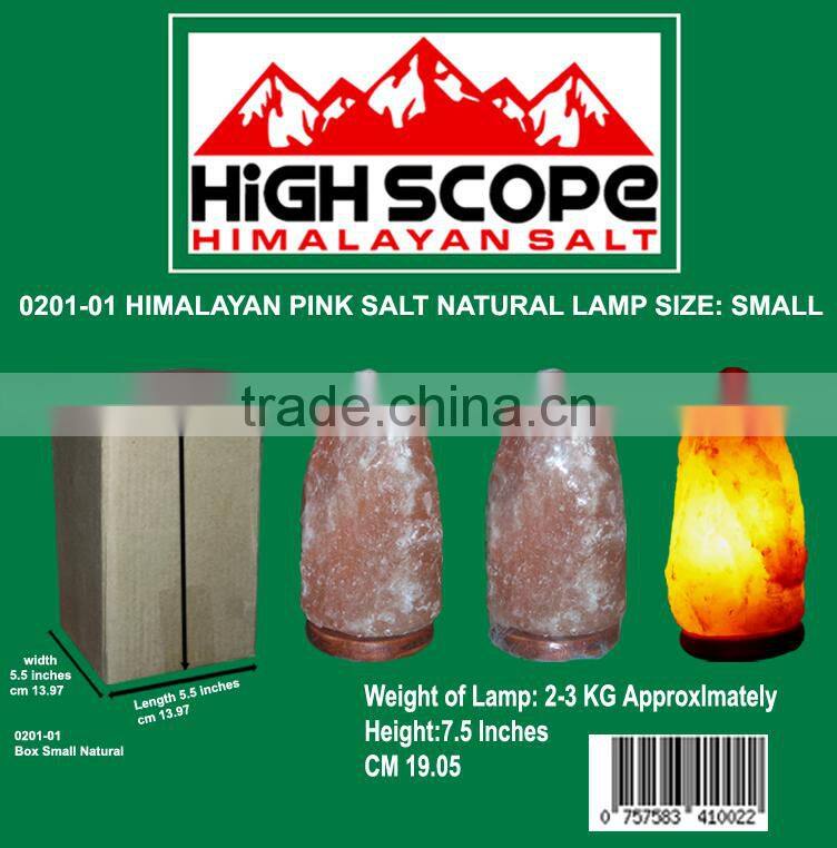 HIMALAYAN CRYSTAL ROCK PINK SALT LAMP NATURAL SHAPE SMALL SIZE HEIGHT 7 TO 7.5 INCHES