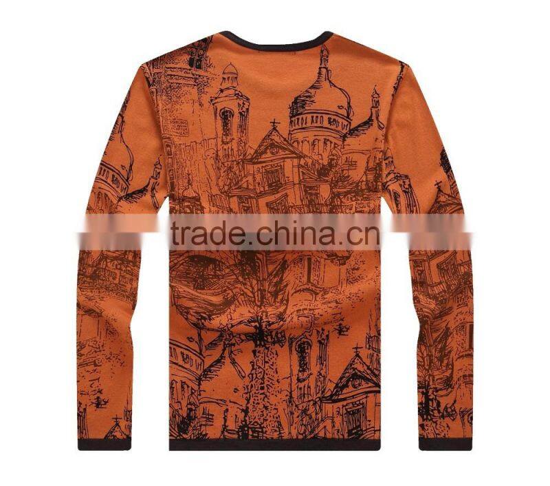 new arrival wool printing design custom pullover sweater