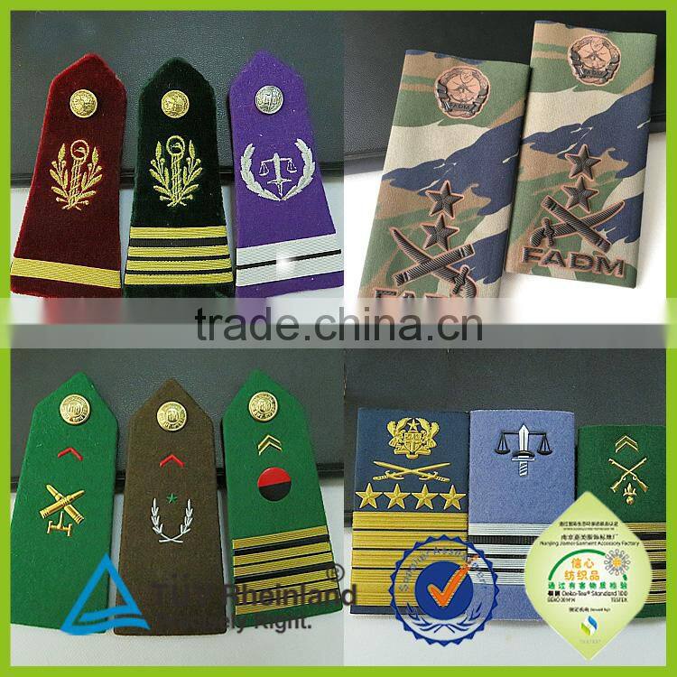 Professional factory made any image uniform epaulette military shoulder boards