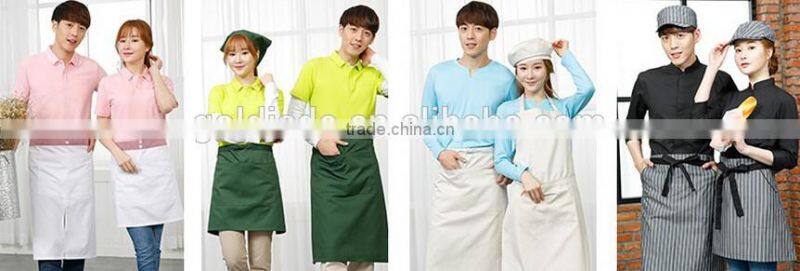 Custom Polycotton plain color cooking apron kitchen apron