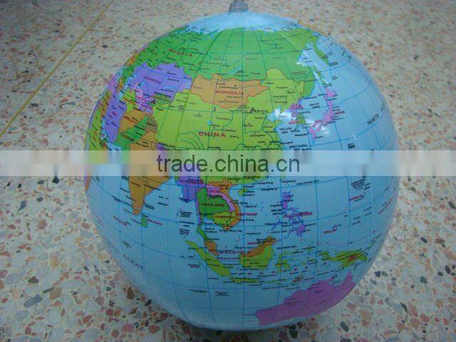 Deflated size 16 inches inflatable globe ball