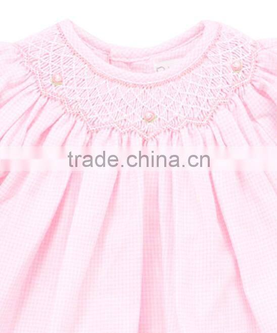 pink style wholesale girls clothes kids smocked clothing children boutique christmas outfit