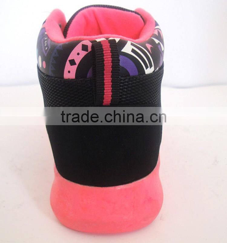 2017 black PU upper pink outsole new model shoes women