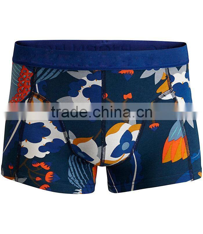 Comfortable material prevalent design mens unique yellow AOP boxer shorts