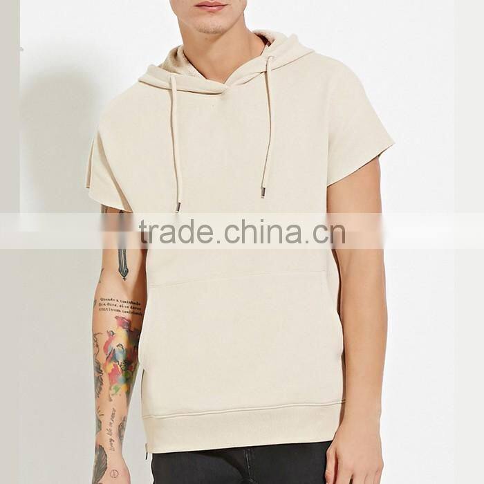 Wholesale cool blank short sleeve hoodie