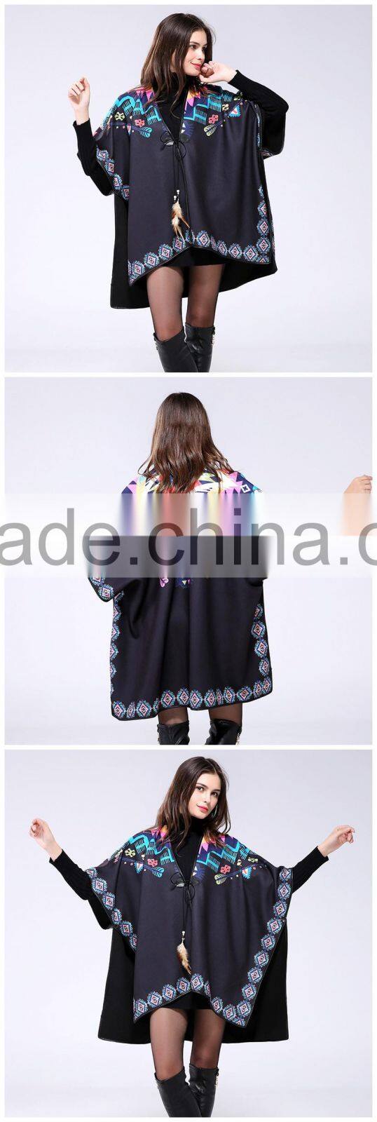 2015 winter women cashmere wool scarf poncho cape cloak large scale blanket plaid cashmere shawl