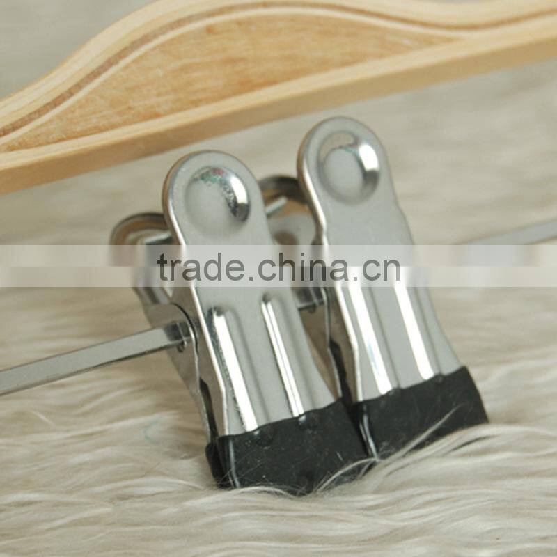 Girls high grade wood pants hanger sleek wood coat hanger black laundry wooden shirts hanger