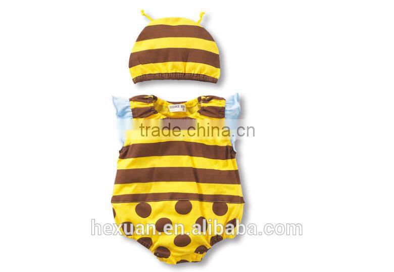 cute printed cotton short sleeve baby boy clothes set romper