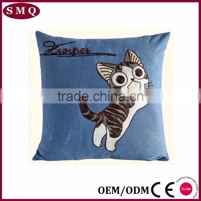 custom cat embroidered cute square body pillow