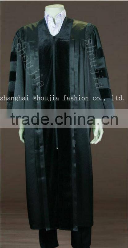 UK graduation robe, UK graduation gown, UK graduation gown with velvet