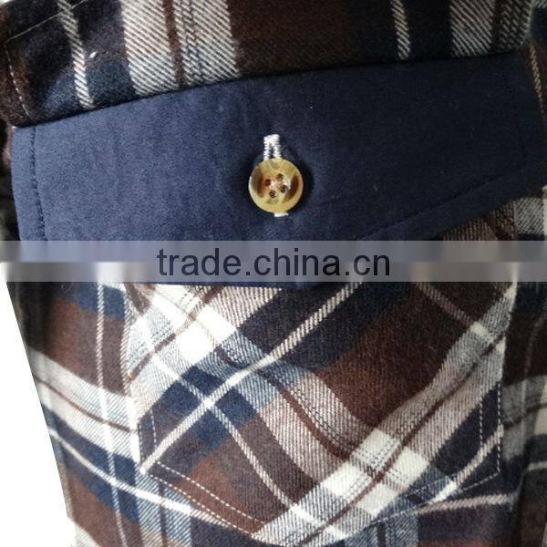 flannel shirt for men double pockets mens dress shirts