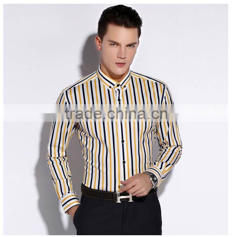 Alibaba China supplier customise classic men's formal striped shirt in bulk