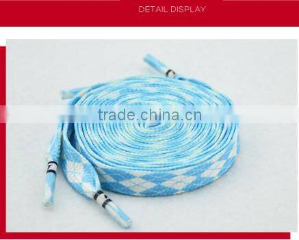 Wholesale wide flat round head colorful brick shoelace color rainbow white lace length customized