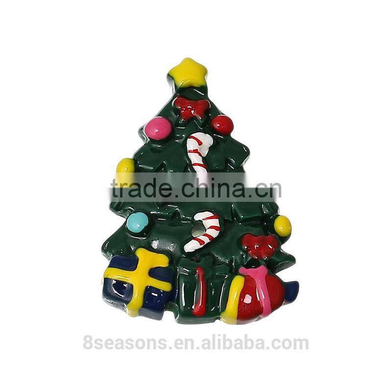 High Quality Christmas tree Two Holes Resin Button for Garments Jewellry