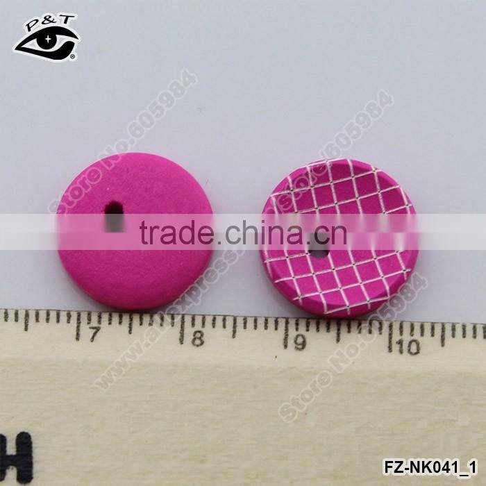 15MM Wood Buttons Sewing Accessories Colorful buttons round shaped for DIY