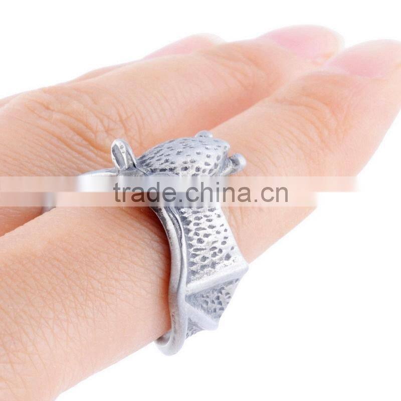 Bat Rings Animal Wrap Rings Silver Plated Jewelry Adjustable Retro Ring Resizable