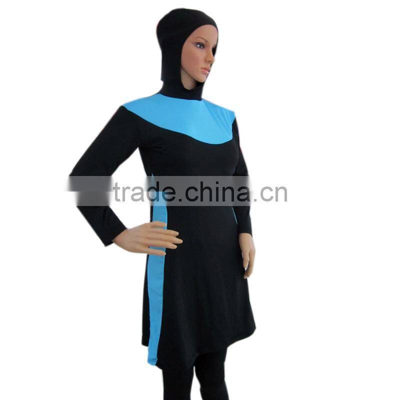 Girls Islamic Muslim Full Cover Modest Fit Swimsuit Beachwear Swimming Costumes