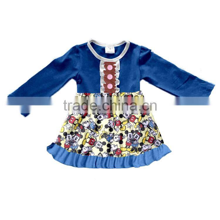 New Cotton Infant Long-sleeved Party Dress Tulle Fancy Dress Baby Girl Winter Dresses
