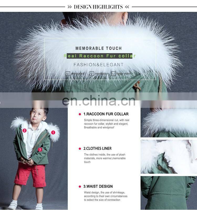 Winter childrens baby alpaca fur coats with big fur hood coat