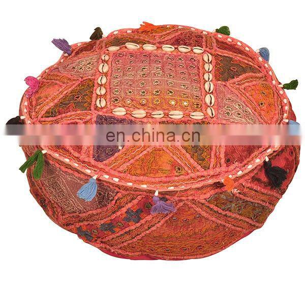 Indian Handmade Fabric Ottoman & Pouf Stool from India
